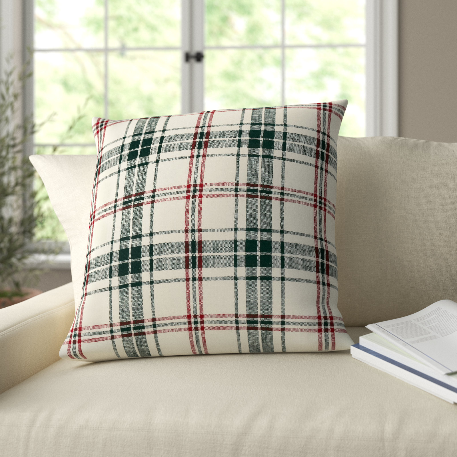 Keta 20" x 20" Cotton Pillow Cover, Down Blend
