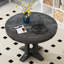 Table de salle à manger extensible de style campagnard pour la cuisine et la salle à manger avec bureau en panneau de fibres à densité moyenne et structure en bois d'hévéa pour soutenir les réunions de famille-1255141904