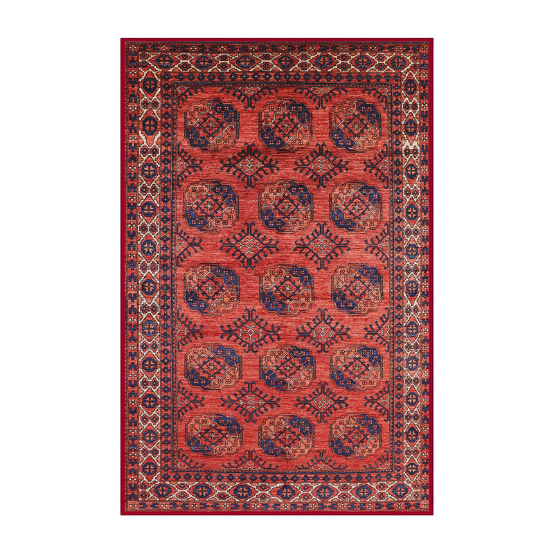 Tapis de style oriental rouge, Rectangle 2 pi x 3 pi