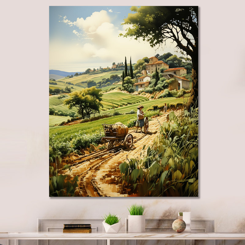 «Espagne Espagne Olive Harvest I», reproduction sur toile, H 32 po x l 16 po x P 1 po, Toile tendue