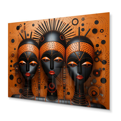«African Tribal Rhythms IV» - Décoration murale tribale africaine en métal