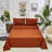 Solid Color Sheet Set 4 PCs Bedding Sheet Set 1 Fitted Sheet 1 Flat Sheet 2 Pillowcases-115802962-115802963
