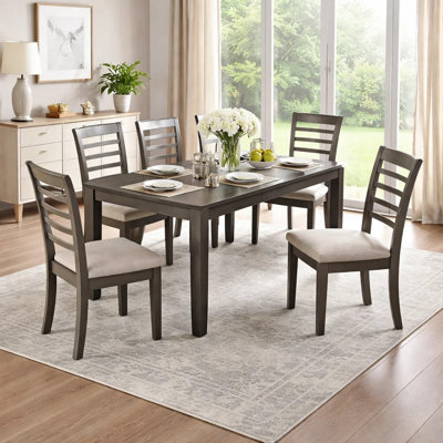 Jatin 6 - Person Four Leg Dining Set