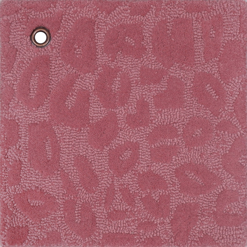 Leopardess Dusty Rose Hand-Tufted Responsible Wool Rug, Runner 2'6" x 8'