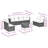 Vidaxl Garden Sofa Set Black
