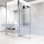 Écran de douche à cadre fixe de l 34 po x H 74 po avec verre de 3/8 po Meridian-99084399