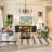 70" Fluted TV Stand for TVs Up To 80" with LED Lights Glass Shelves and Open Storage,Black