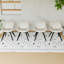 Ensemble de 4 chaises de salle à manger, chaise de salle à manger de cuisine moderne médiévale, chaises décoratives en polyuréthane avec pieds en métal noir, convenant à la maison et à la cuisine (blanc)-79502928