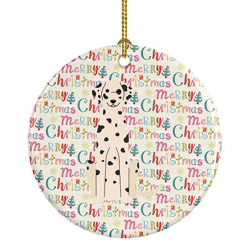 Ornement suspendu Merry Christmas Dalmatian