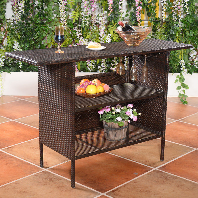 Table de bar en rotin