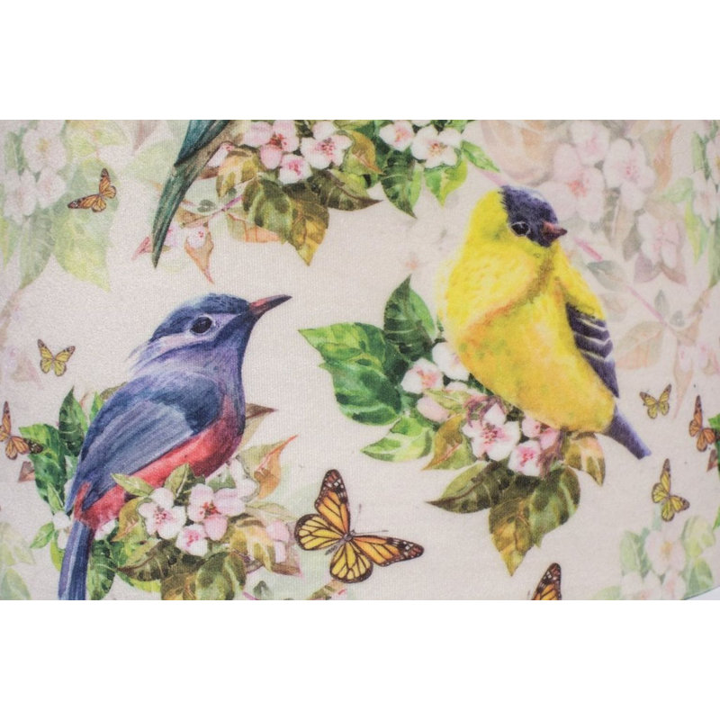 Abat-jour floral en velours 38 x 38 x 25 cm
