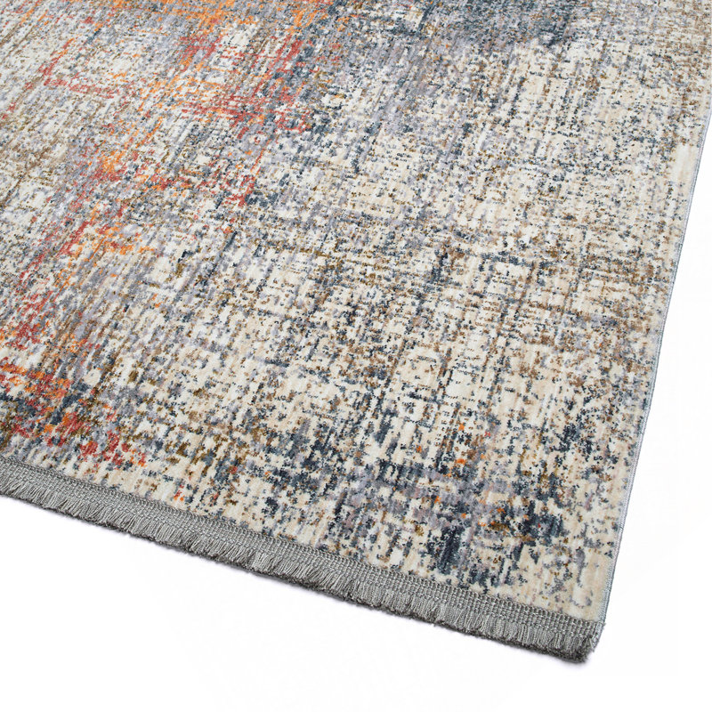 Modern, Abstract, Cut Pile Rectangle Throw Rug