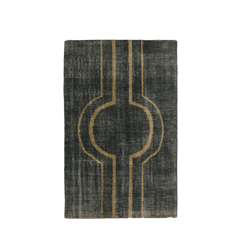Wendy Jane Geometric Area Rug in Charcoal, Rectangle 10' x 14'