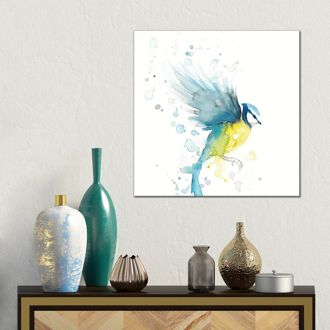 Blaumeisenvogel II von The Cosmic Whale - Gallery-Wrapped Canvas Giclée on Canvas