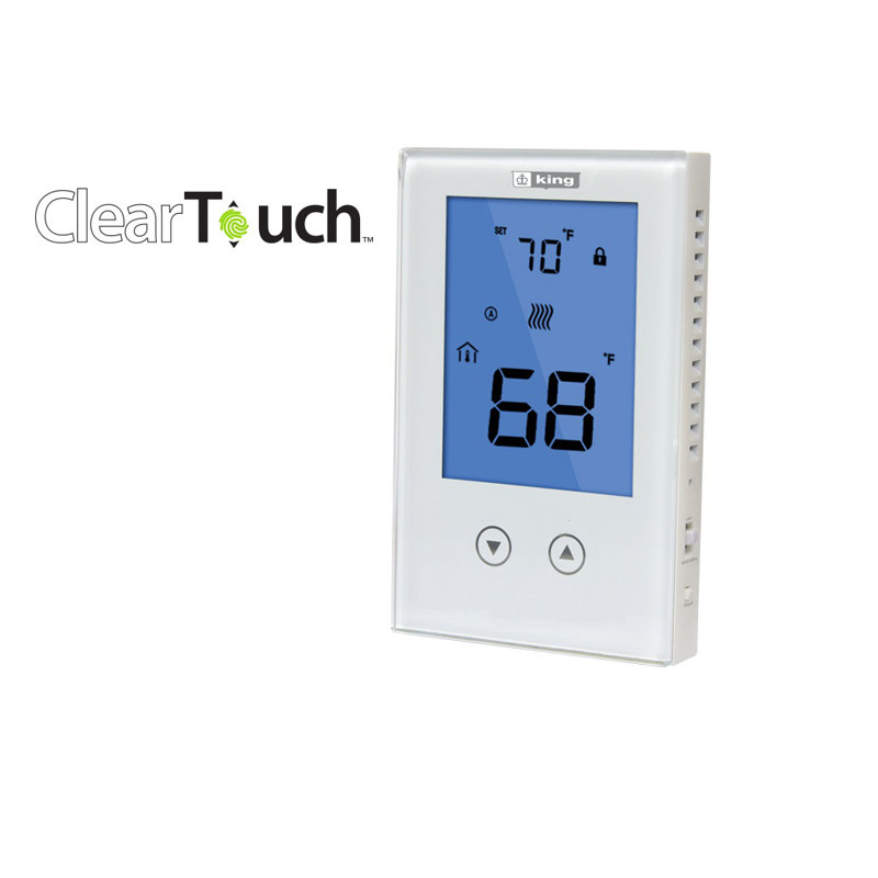 King Electric ClearTouch Smart Thermostat White