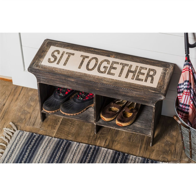Solid Wood Storage Bench