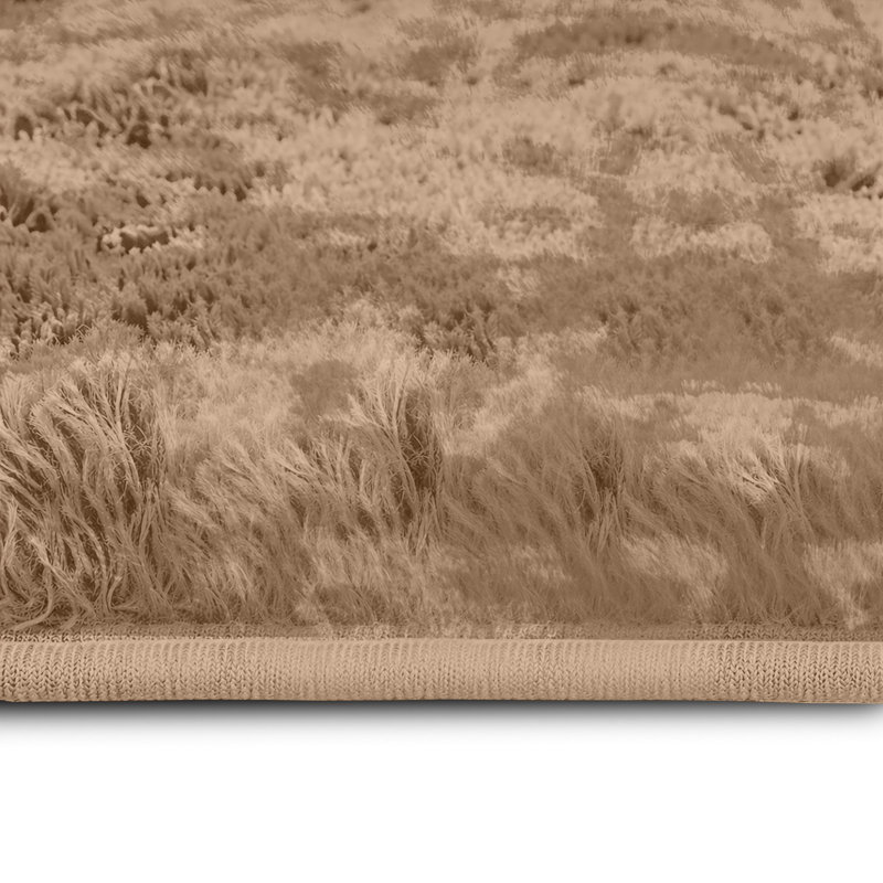 Soft Fluffy Living Room Large Area Rug, Runner 60 x 220 cm, Tye Dye Beige