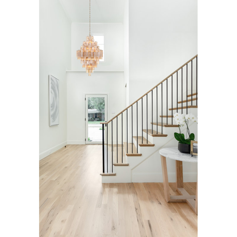 Quinzio 20 - Light Dimmable Tiered Chandelier, Aged Brass