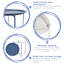 Harbour Housewares Round Steel Tray Table-98825534