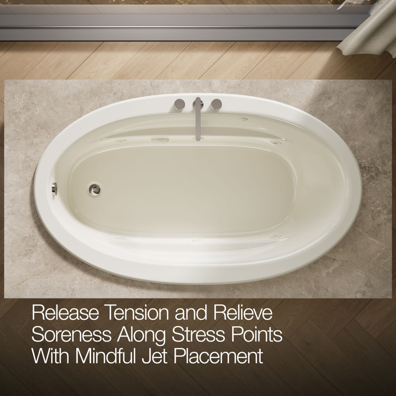 Sunward® 72" x 42" Whirpool Bathtub, Biscuit