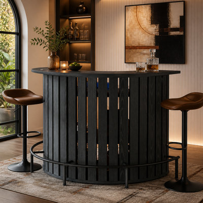 Table de bar 39,4 ", armoire à vin à 4 niveaux en forme d'arc