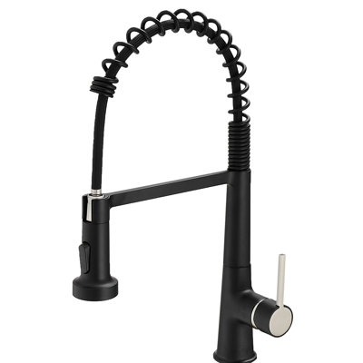 Black Kitchen Faucet Pull Down, Modern Single Handle For Sink Refreshment Faucet, Down And Feature