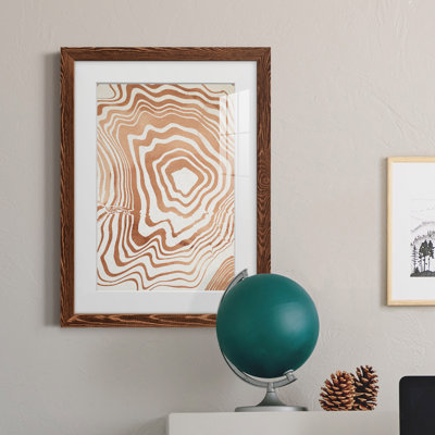 " Wood Grain Suminagashi I "