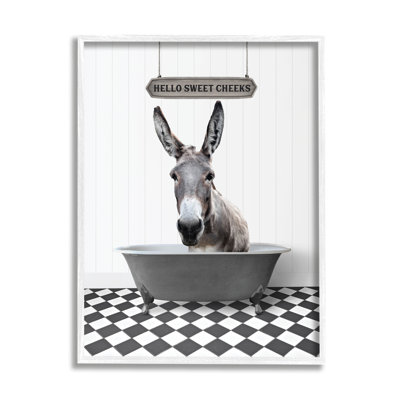 Trinx Hello Sweet Cheek Farmhouse, art de la giclée encadrée par lettré et doublé