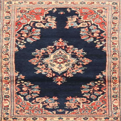 Tapis traditionnel rouge / noir Gintautas