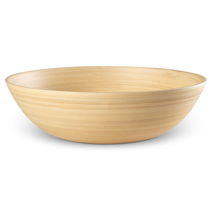 Bol à salade en bambou naturel Lexa, 12 po, bambou, Beige