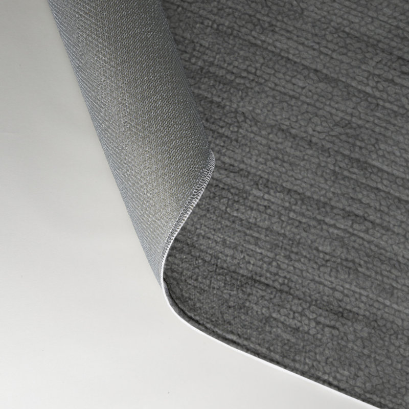 Tapis d'intérieur et extérieur gris uni, Rectangle 5 pi x 7 pi