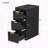 12 Inch Wall Mounted Floating Side Cabinet with Drawers - Black-47821906