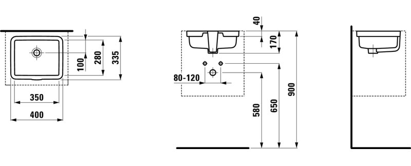 Living City 15.75'' L Bathroom Sink