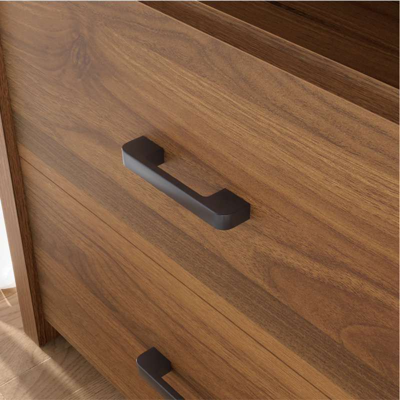 23” 2 Drawer Nightstand, Warm Walnut/Honey Oak