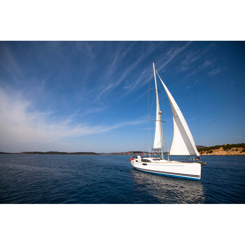 Bateau compétiteur de régate, H 32 po x l 48 po