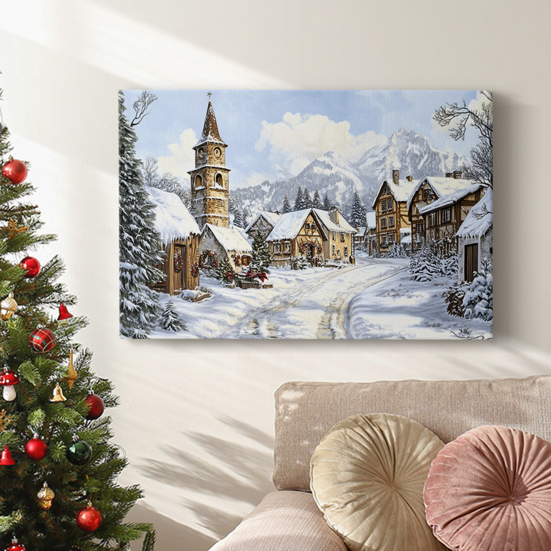 Christmas Holiday Arts - Toile tendue avec châssis, H 40 po x l 60 po