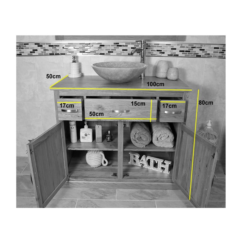 Robinett 1000mm Single Bathroom Vanity with Basin, Black Quartz, White