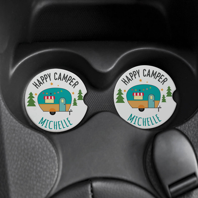 Stoneware 2 Piece Car Coaster Set
