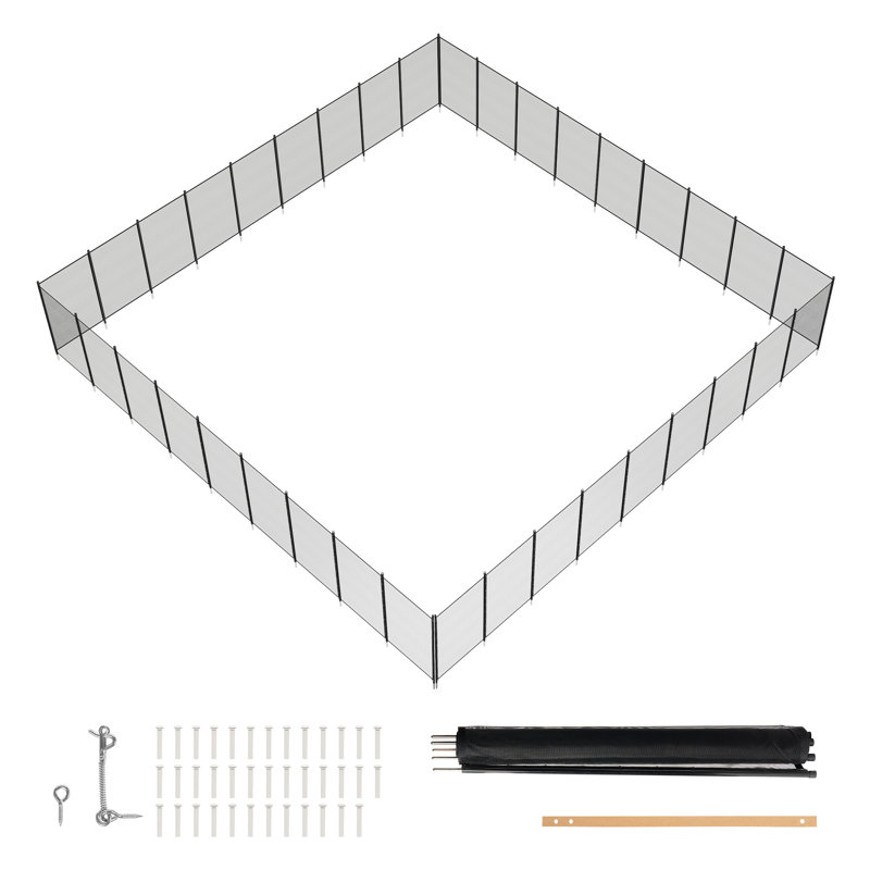 NL-NLSF448 Pool Fence, Black, 4*48FT