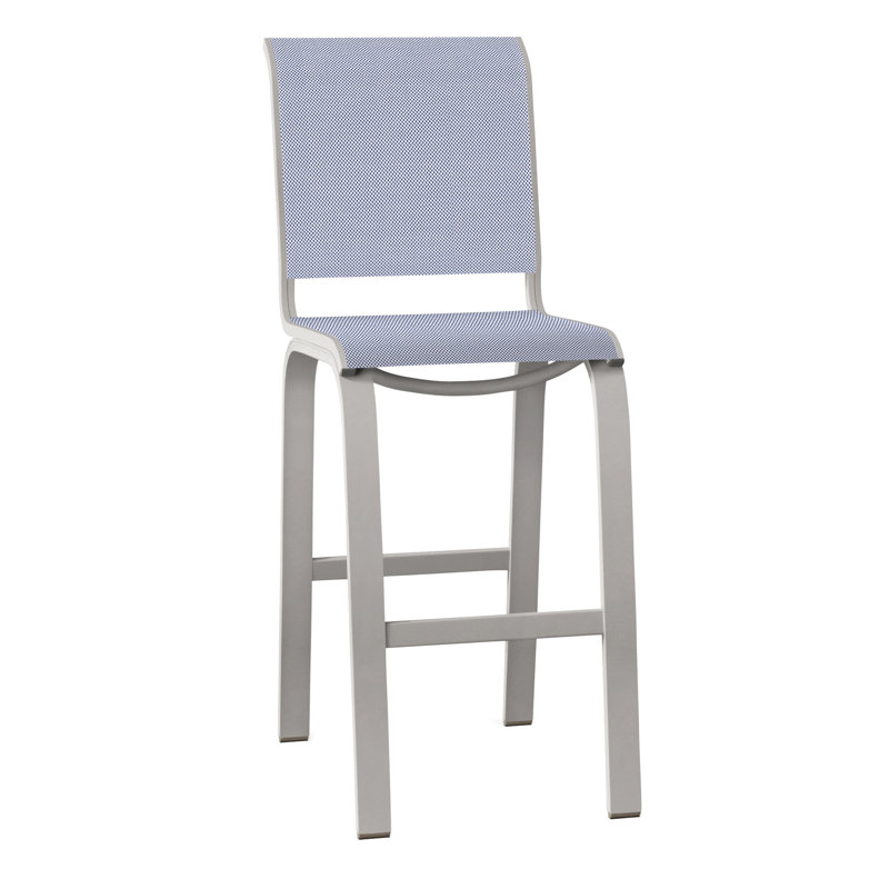 Tabouret de bar 29,5 po Holna, Gris chaleureux texturé, Étain Augustine