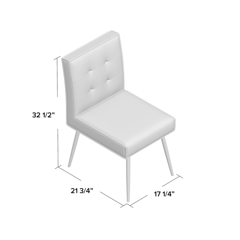 Chaise d'appoint rembourrée Tovin, Étain grésillant