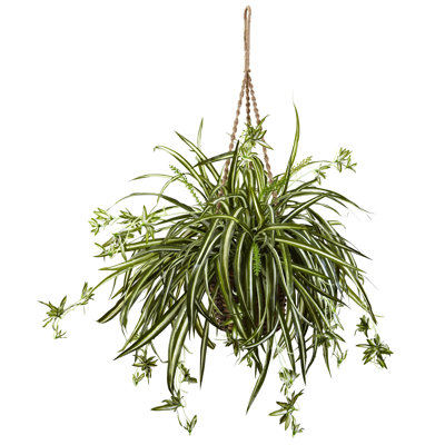 20'' Faux Ivy Plant in Wicker Basket