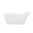 DreamLine Mirage 65 3/8 in. L x 28 in. W x 29 in. H Acrylic Freestanding Slipper Tub, Polished Nickel-118166385