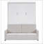 Grand lit escamotable mural avec coussin, grand lit, blanc-629775878-629775879