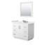 Meuble-lavabo simple autoportant 42 po avec plateau en marbre Miranda-114678766-114678760