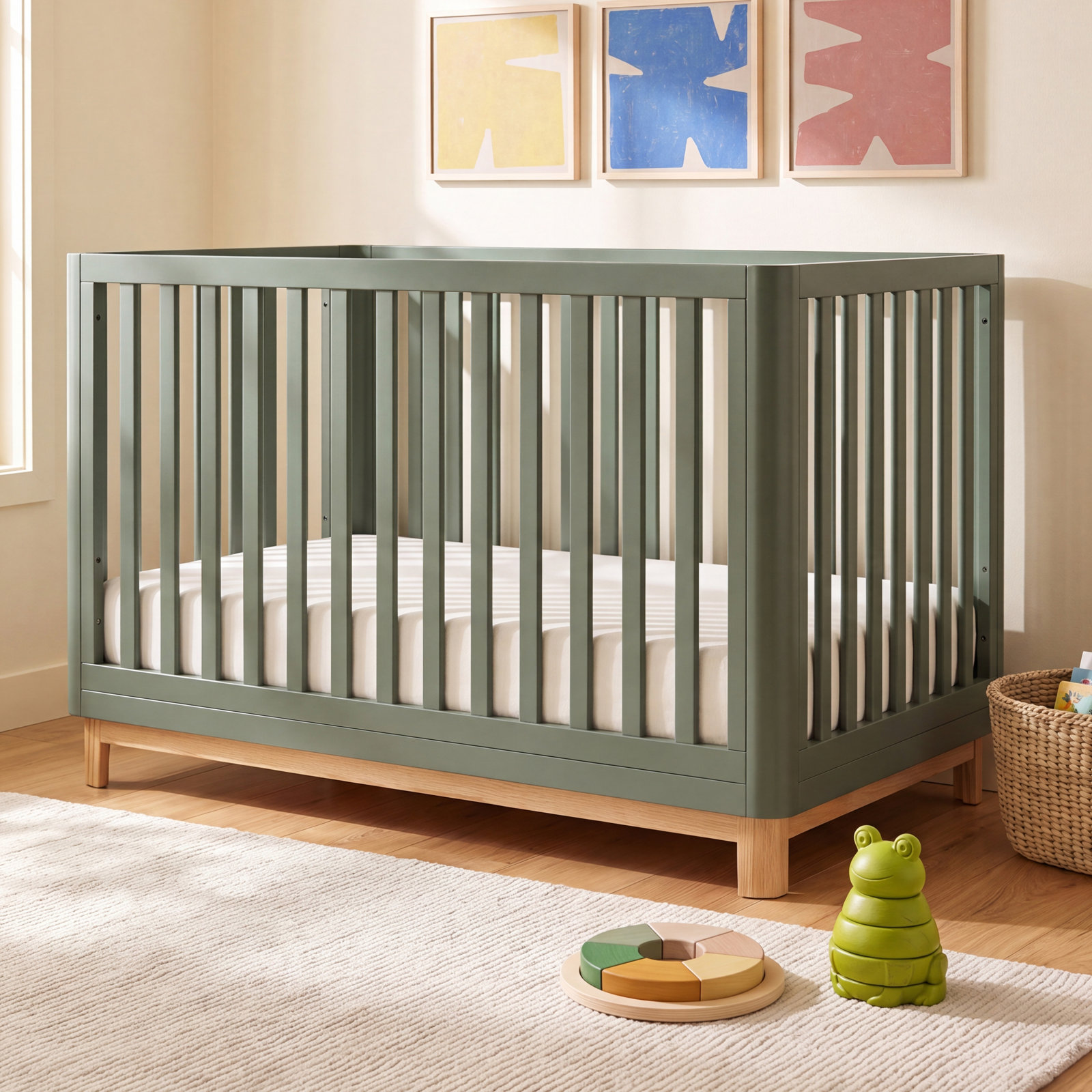 Santos 3-in-1 Convertible Crib, White