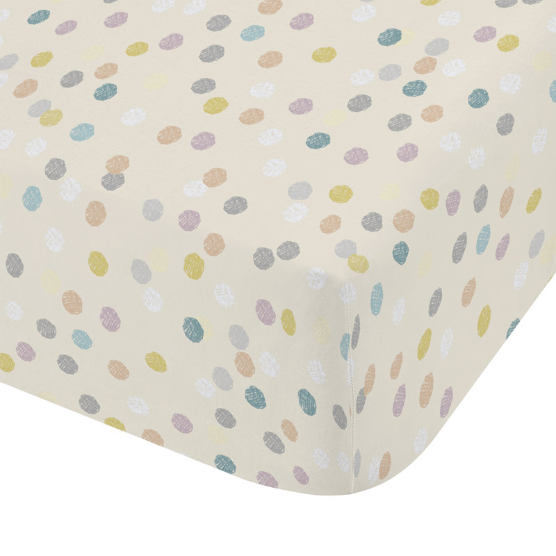 Brushed Balloons Spot Cotton Fitted Sheet, Single (3')