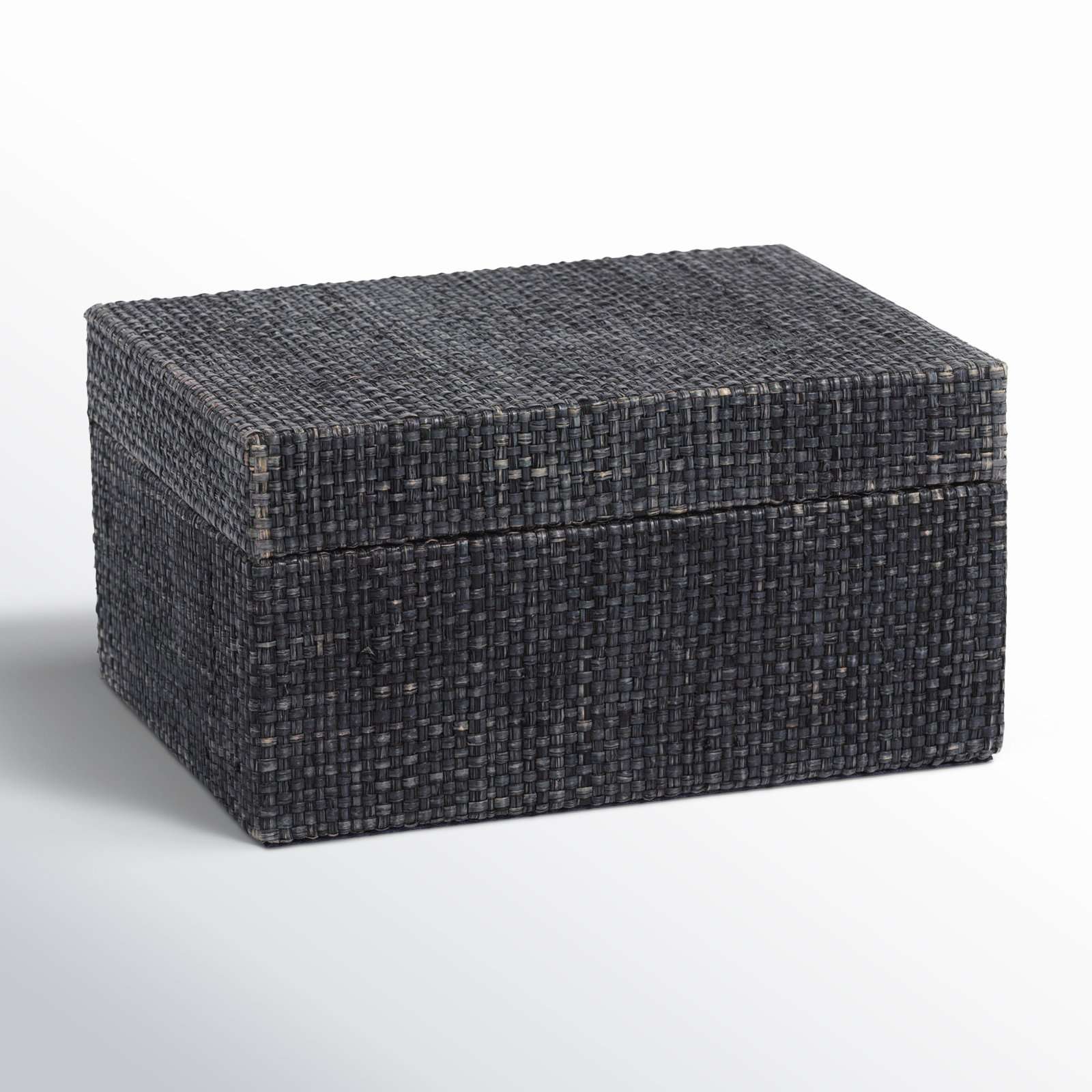 Raffia Decorative Box, 4.25" H x 8" W x 6" D