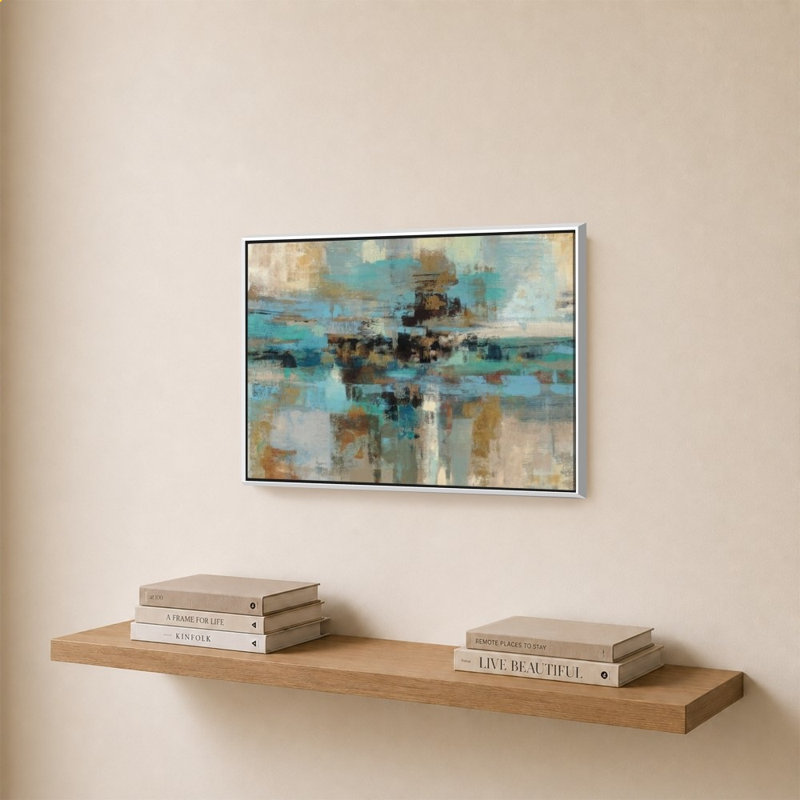 Morning Fjord par Silvia Vassileva - impression sur toile, 24" H x 34" W, White