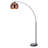 Floor Lamp With Faux Marble Base And Metallic Shade For Living Room, Bedroom, Or Office